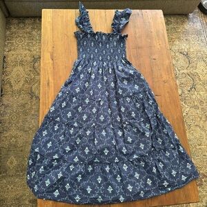 Hill House Ellie Nap Dress Navy blue trellis, New York City 2023 Edition size M